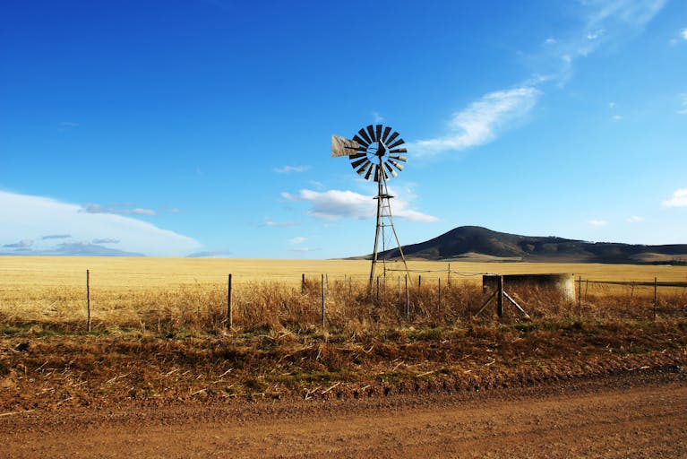 Brown and Black Wooden Wind Mill