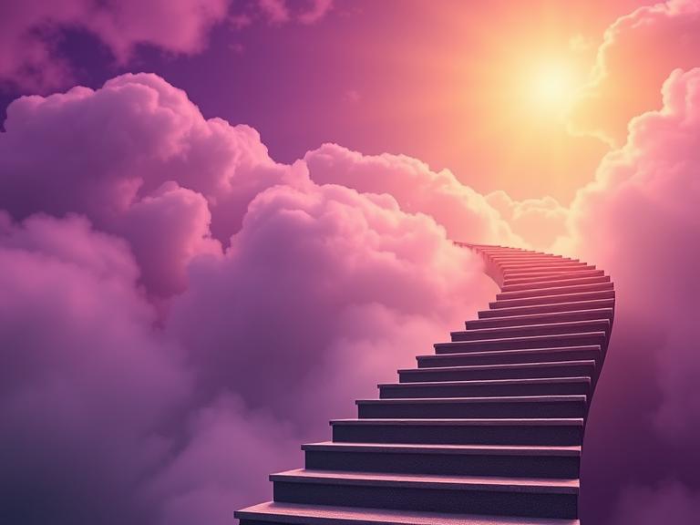 A symbolic path leading toward heaven, representing personal growth and Godly training on earth.